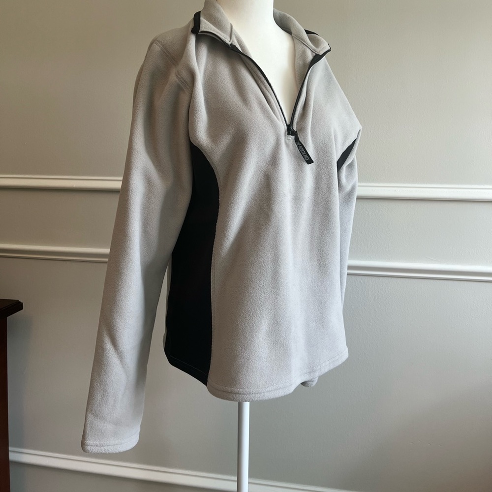 North face fleece half-zip grey size large